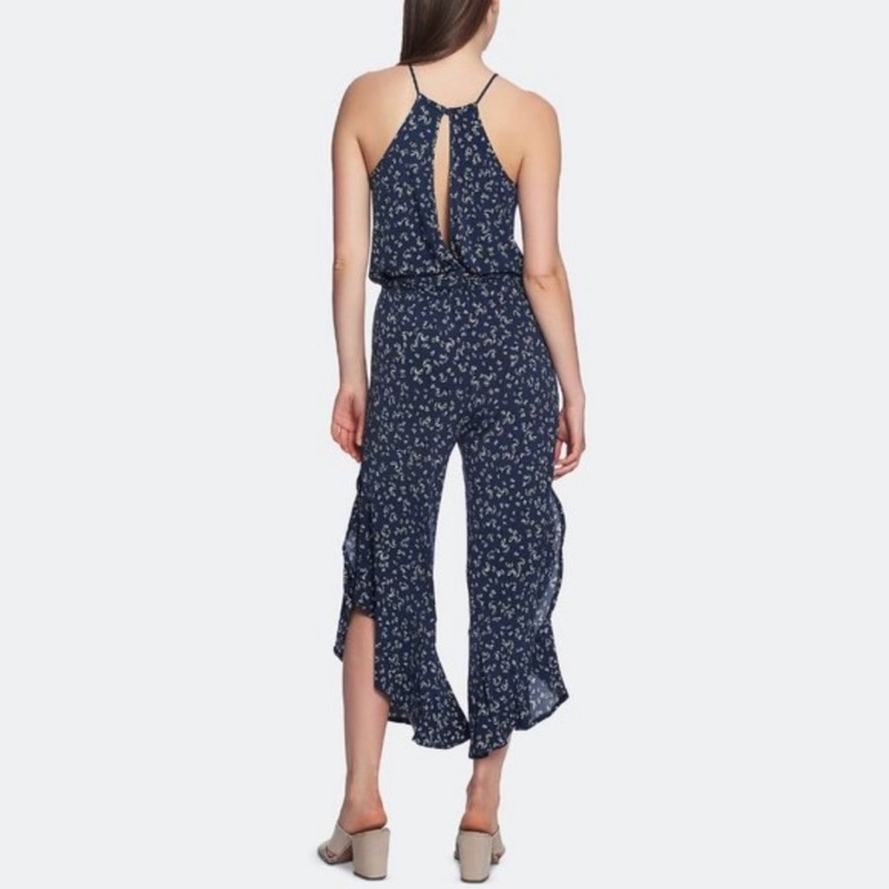 1.STATE Ruffle-Hem Afternoon Bouquet Jumpsuit